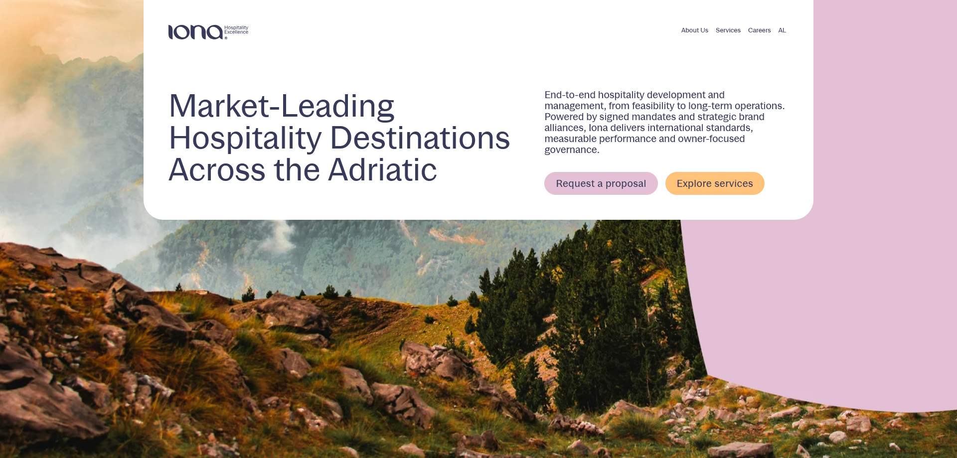 IONA Hospitality website project by MUST